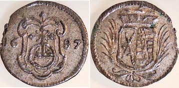 1717 Duitsland 1 Pfennig Sachsen 1687 vorzueglich zilver, Verzenden