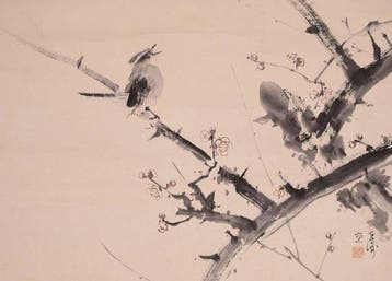 Very fine set of bird-and-flower paintings Four seasons,
