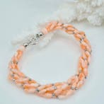 Koraal - Zilver - Armband - CORALLO ROSATO, Antiek en Kunst