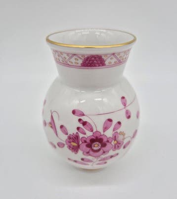 Meissen - Kleine Vase Indisch Purpur, 1. Wahl - Vase -, Antiek en Kunst