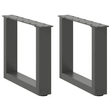 U-poten Antraciet -34% Retour deal! Sla je slag (tafelpoten), Tafelpoot, Minder dan 50 cm, Verzenden, Minder dan 50 cm