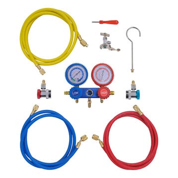 vidaXL Manometer 2-richtingen set in opbergkoffer, Verzenden, Nieuw
