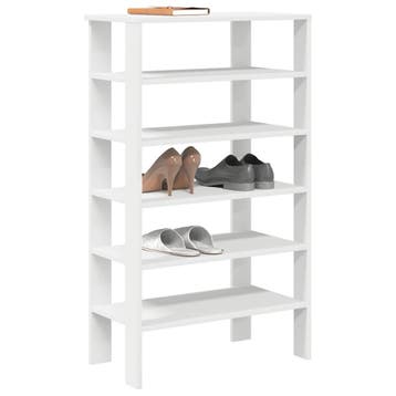 vidaXL Schoenenrek 61x32x105 cm bewerkt hout wit, Verzenden