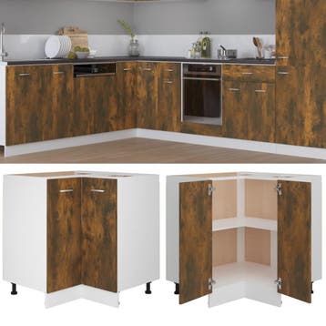 vidaXL Keukenkastje Lyon 75,5x75,5x81,5 cm bewerkt hout, Verzenden, Nieuw