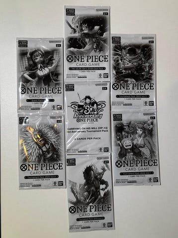 Bandai - 7 Booster pack - One Piece - One Piece Card Game –, Nieuw