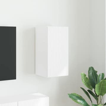 vidaXL TV Wandkast 30 x 31 x 60 cm Wit Bewerkt hout, Huis en Inrichting, Kasten |Televisiemeubels, Verzenden, Nieuw