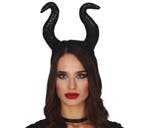 Halloween Tiara Hoge Hoorns, Verzenden, Nieuw