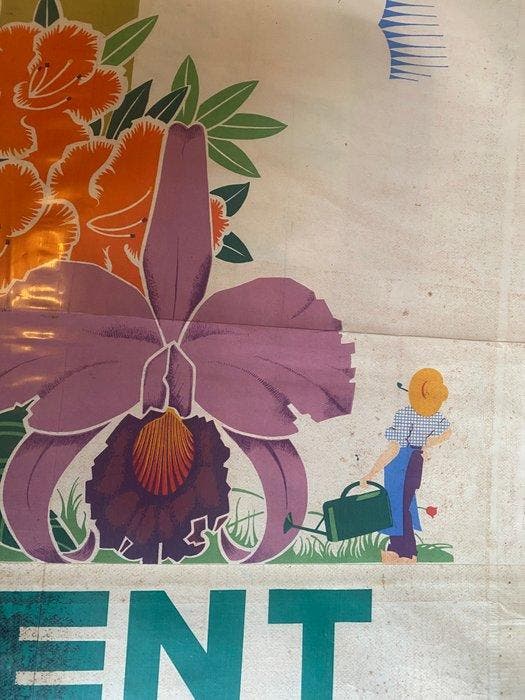 Pierre de Meyer - Rare Vintage Ghent Flower Show Art Deco, Antiek en Kunst, Kunst | Tekeningen en Fotografie