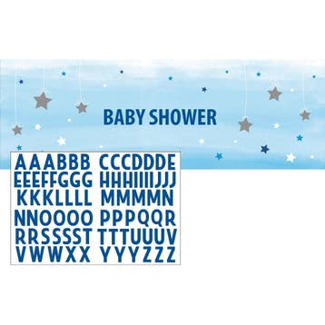Blauwe Banner Babyshower 1,52m, Verzenden, Nieuw