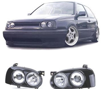 PHARES VOLKSWAGEN VW GOLF 3 NOIR, Autos : Pièces & Accessoires, Verzenden