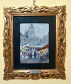 Eugenio Bonivento (1880-1956) - Venezia, mercato di Rialto -, Antiek en Kunst