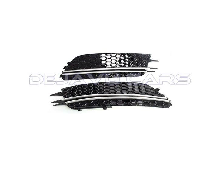 RS6 Look Mistlamp roosters Silver/Black voor Audi A6 C7, Auto diversen, Tuning en Styling, Ophalen of Verzenden