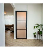 Stalen Binnendeur - 3 Vlaks - Mat glas, Doe-het-zelf en Bouw, Deuren en Vliegenramen, Minder dan 80 cm, Binnendeur, Nieuw, Metaal