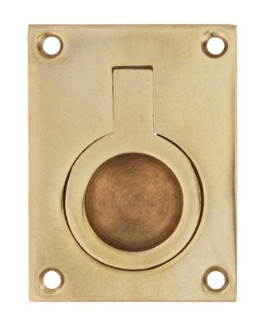 Intersteel Luikring recht 50mm x 39mm messing gelakt, Huis en Inrichting, Kasten | Overige, Nieuw