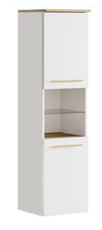 Badplaats Badkamerkast Bravos 133 cm - Wit met Eiken, Verzenden