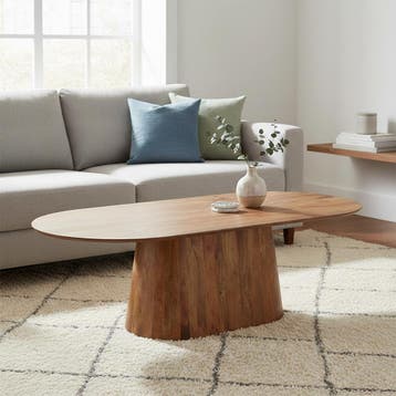 Salontafel Mangohout Mick Capsule 120 cm, Verzenden, Nieuw, Industriële meubels, Overige vormen
