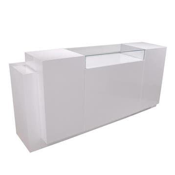 *TIP*  Super high glossy toonbank wit met vitrineglas 230 c, Ophalen of Verzenden