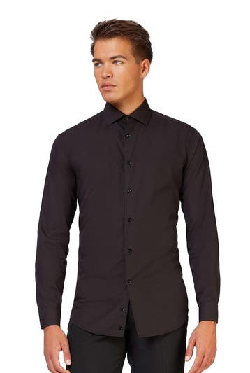 Zwart Overhemd Heren OppoSuits, Verzenden