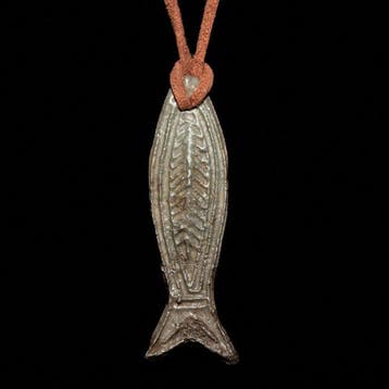 Viking periode ancient lead-tin bronze alloy Fish-Shaped