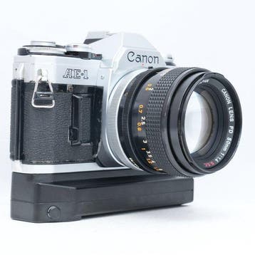 Canon AE-1 + FD 1,4/50mm S.S.C. + Power Winder A | Analoge, Nieuw