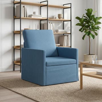 vidaXL Fauteuil Blauw 70 x 81 x 82 cm Corduroy stof, Verzenden, Nieuw