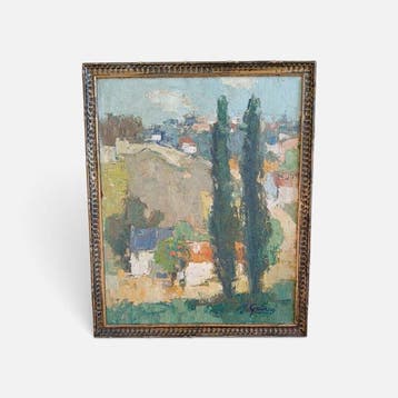 Jacques Geûens (1910 - 1991) - Impressionist landscape, Antiek en Kunst