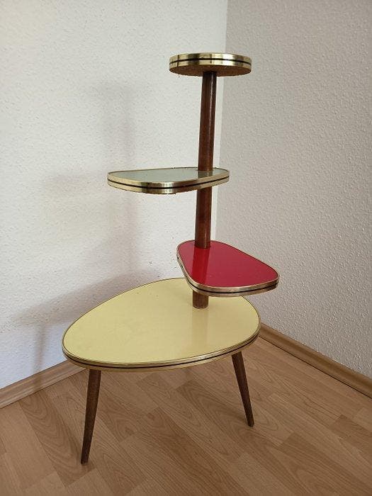 Table dappoint - Bois - Table basse vintage pour plantes /, Antiek en Kunst, Kunst | Designobjecten
