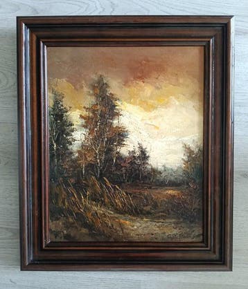 Gerard Ernens (1935-2020) - Herfstbos in warme tinten, Antiquités & Art