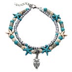 Fako Bijoux - Enkelbandje - Boho Zeester, Kralen & Uiltje -, Verzenden, Nieuw