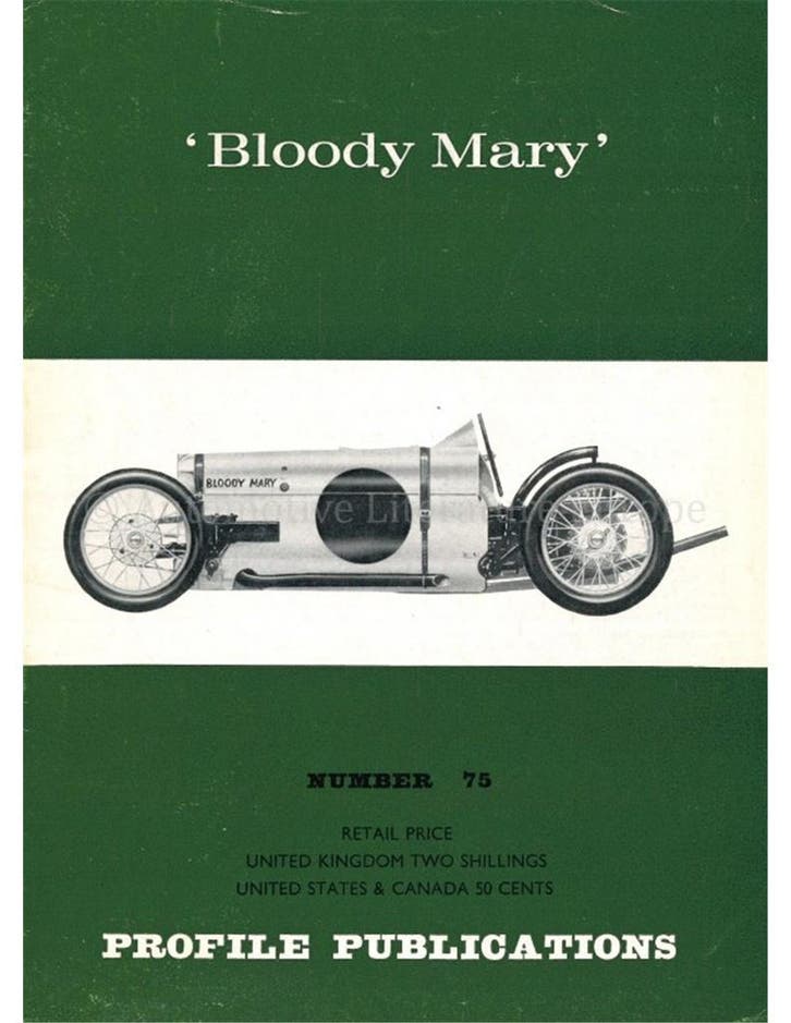 BLOODY MARY (PROFILE PUBLICATIONS 75), Livres, Autos | Livres