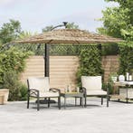 vidaXL Parasol met stalen paal 246x246x230 cm bruin, Verzenden
