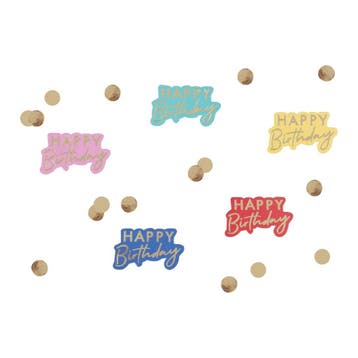 Happy Birthday Tafelconfetti 13gr, Verzenden