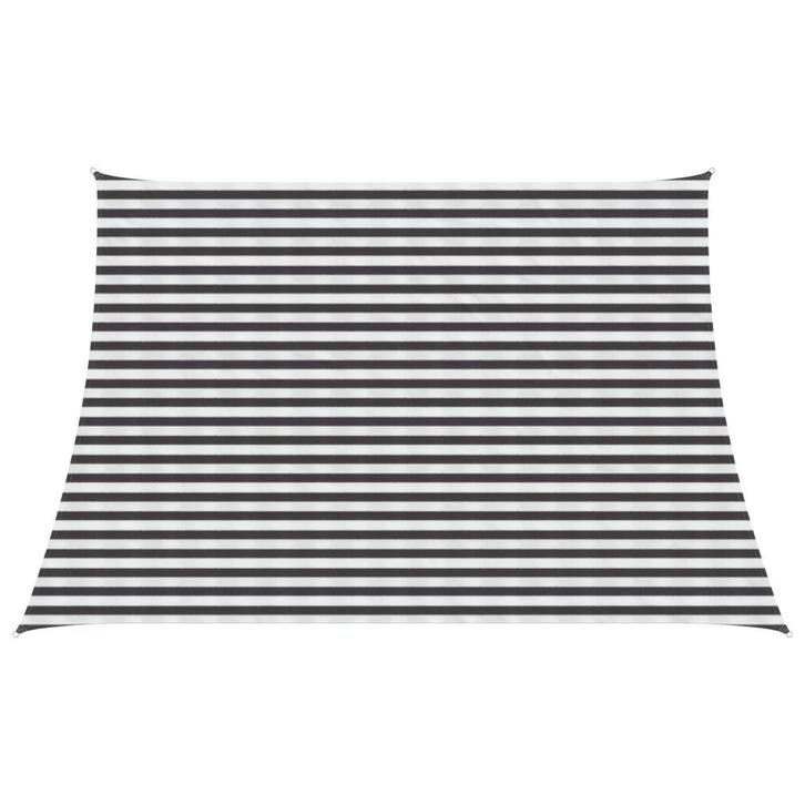 vidaXL Zonneschaduwzeil Antraciet en Wit 4 / 5 x 3 m HDPE, Tuin en Terras, Parasols, Nieuw, Verzenden