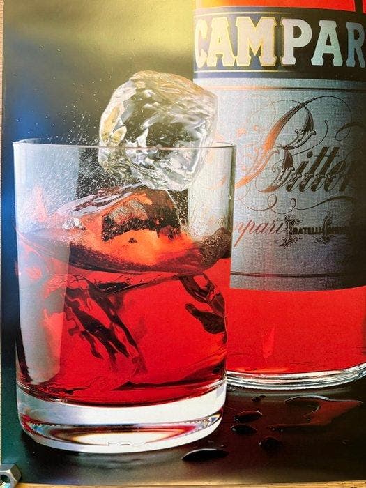Anonymous - MANIFESTO PUBBLICITARIO- Campari Bitter, Antiek en Kunst, Kunst | Tekeningen en Fotografie