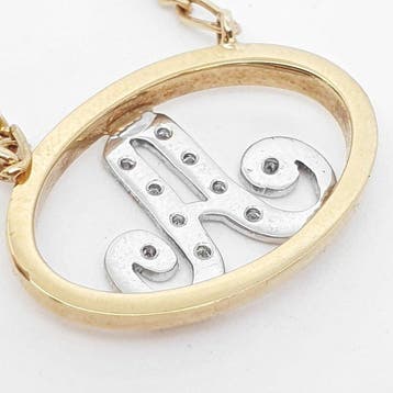 Collier avec pendentif - 18 carats Or jaune, Or blanc -, Bijoux, Sacs & Beauté