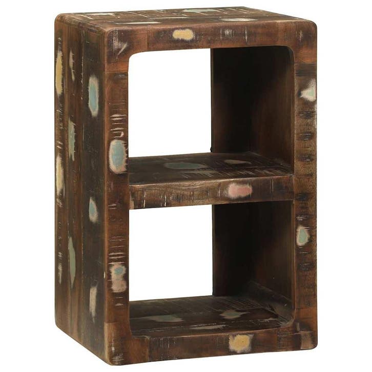 vidaXL TV Kast Multikleur 36 x 30 x 54 cm Massief gerecycled, Maison & Meubles, Accessoires pour la Maison | Étagères pour CD & DVD