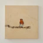 Matthieu van Riel - Zingend roodborstje, Antiek en Kunst