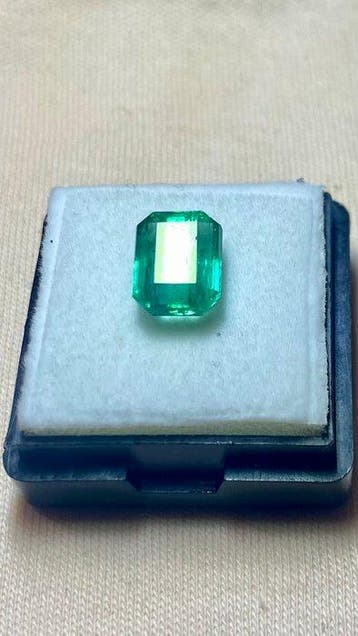 1 pcs Vert Émeraude - 3.26 ct - International Gemological, Nieuw