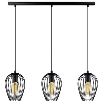 Eglo Hanglamp Newtown Staal Zwart, Verzenden