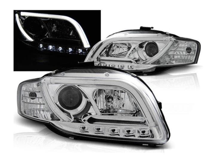LED Tube koplampen Chrome geschikt voor Audi A4 B7, Autos : Pièces & Accessoires, Éclairage, Envoi