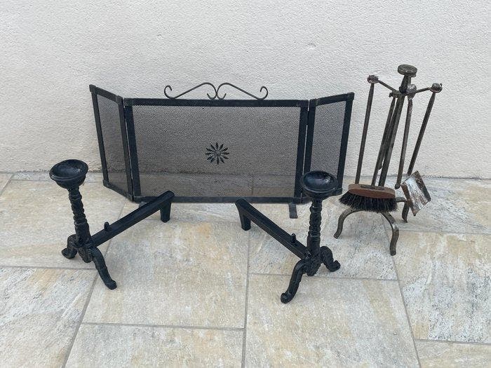 Accessoire de cheminée (4) - Fonte, Fer forgé, Antiquités & Art, Curiosités & Brocante