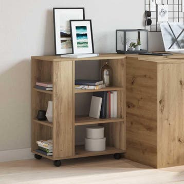 vidaXL Rolkast 60x35x75 cm bewerkt hout artisanaal, Huis en Inrichting, Verzenden, Nieuw