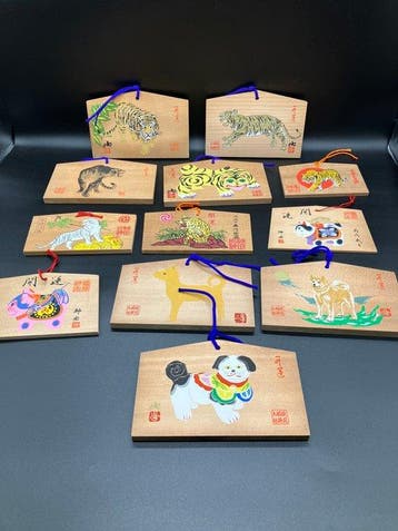 Japanese - Beeldje - Set of 12 / Japanese Vintage Wooden