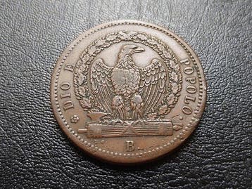 Italië, Tweede Romeinse Republiek 3 Baiocchi 1849 Bologna