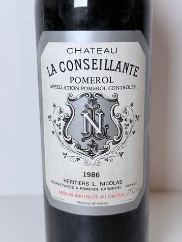 1986 Chateau La Conseillante - Pomerol - 1 Bouteille (0,75, Nieuw