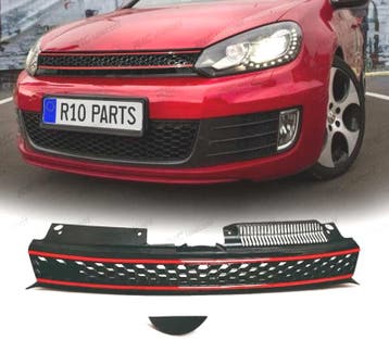 CALANDRE VOLKSWAGEN VW GOLF 6 LOOK GTI NOIR ROUGE, Verzenden, Nieuw
