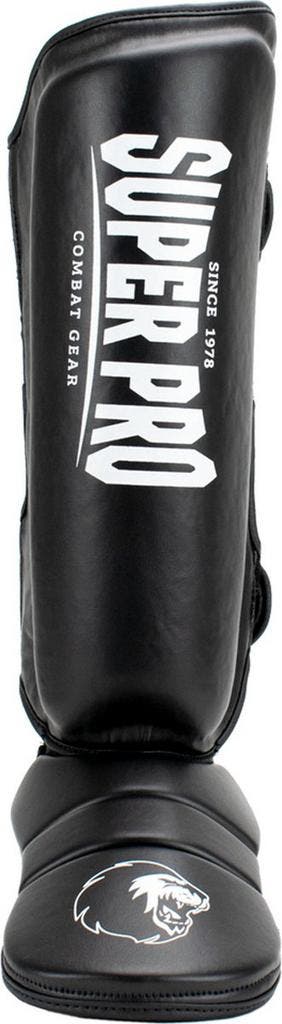 Super Pro Combat Gear Scheenbeschermer Protector Zwart/Wit, Verzenden