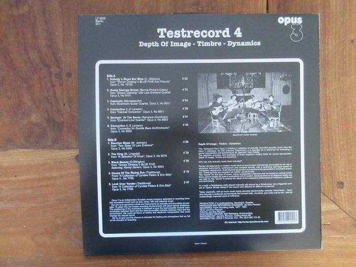 Various - Testrecord 4 (Depth Of Image, Timbre, Dynamics) -, Cd's en Dvd's, Vinyl Singles