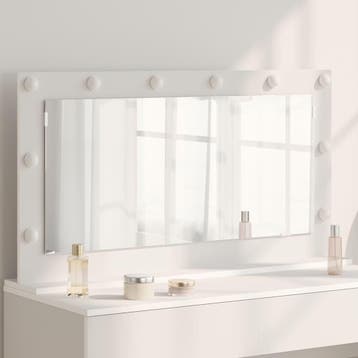 vidaXL Make-up Spiegel Wit 100 x 55 x 18 cm Glas en, Verzenden, Nieuw