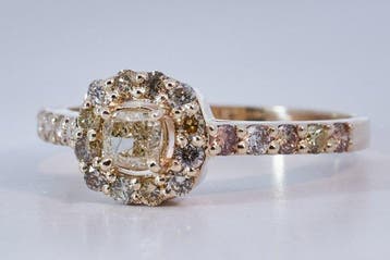 Zonder minimumprijs - Ring - 14 karaat Geel goud - 0.75ct., Nieuw